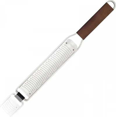 Produktbild von Microplane 43320 Master Serie Zester Reibe, Walnussholzgriff, silber/braun (1 Stück)