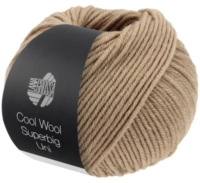 Produktbild von Lana Grossa COOL WOOL SUPERBIG Uni 50 g extravoluminöse Wolle 80 m Farbe 037 - Beige