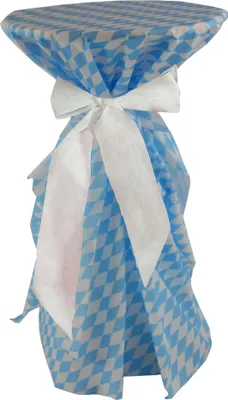 Produktbild von Stehtischüberwurf, bayern, für Tische bis 70cm Ø Schleifenband: Weiß