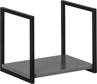 Produktbild von FACKELMANN Unterregal für Midischrank NEW YORK / ergänzendes Regal für Badschrank / Maße (B x H x T): ca. 33 x 28 x 28 cm / Unterregal mit 1 Ablagefläche / Korpus: Grau / Front: Grau