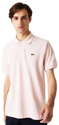 Image de Polo pour hommes Lacoste, en coton, coupe classique, rose clair, taille XS