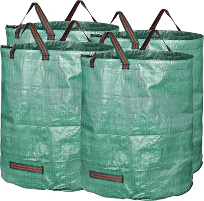 Produktbild von 4 x Gartensäcke, 272 Liter, aus robustem Polypropylengewebe (PP), 150 g/m². Gartensäcke für Gartenabfälle