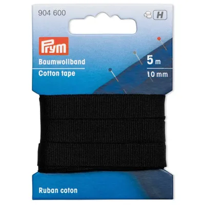 Obrázek produktu pro Prym bavlněná páska 10 mm černá