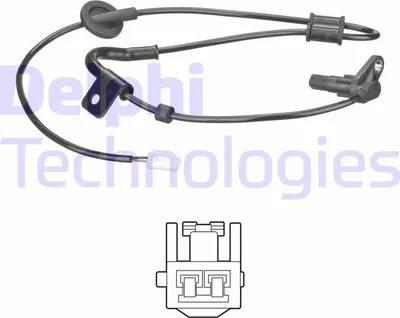 Produktbild von DELPHI ABS Sensor Raddrehzahl für HYUNDAI COUPE (GK) SS20529