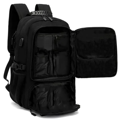 Produktbild von Erweiterbarer 50L 60L 80L Reiserucksack für Herren, Handgepäck Rucksack, 17-Zoll Laptoptasche für die Arbeit