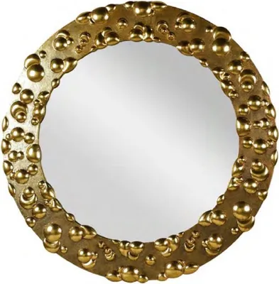 Produktbild von Casa Padrino Designer Spiegel Antik Gold Ø 150 cm - Runder Metall Wandspiegel - Wohnzimmer Spiegel - Garderoben Spiegel - Luxus Qualität