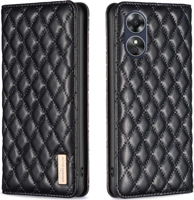 Image de OPPO A17 Case, Elegant Flip Leather Case with Card Slots and Stand for OPPO A17 black