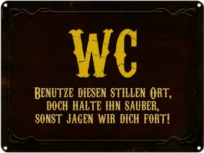Image de vianmo Plaque en tôle 30x40 cm WC benutze diesen stillen Ort