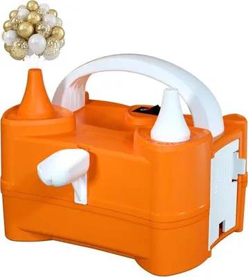 Produktbild von Elektrische Ballonpumpe - Doppeltes Mundstück, 400W, Orange