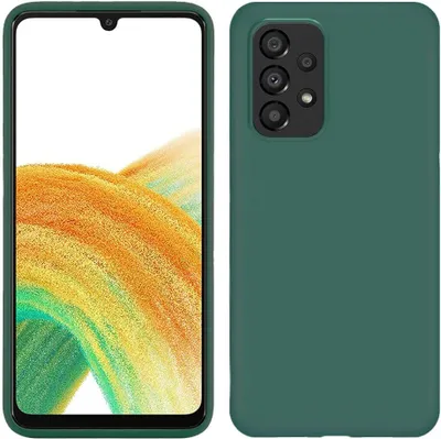 Immagine prodotto di Custodia per Samsung Galaxy A33 5G, custodia protettiva in silicone morbido in gomma liquida Verde notte