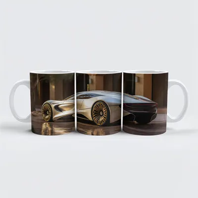Image de Tasse Raxxa Premium « Une voiture de sport cool en ville »