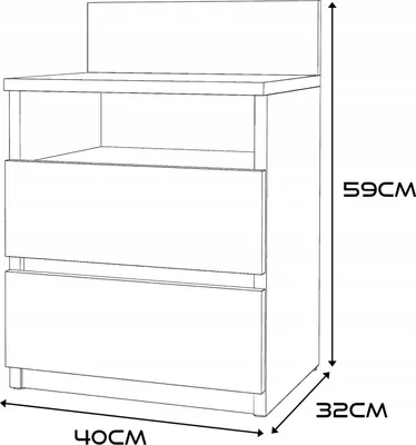 Image de Table de nuit set de 2 pièces 40x59x32cm - Table de nuit pour la chambre à coucher - Commode de nuit avec tiroirs - Table d'appoint - Table de nuit pour la chambre à coucher Chêne Sonoma