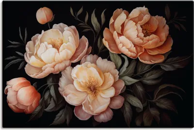 Produktbild von ARTland Leinwandbild Üppiger Barock Mitternachts Garten 2 Größe: 30x20 cm