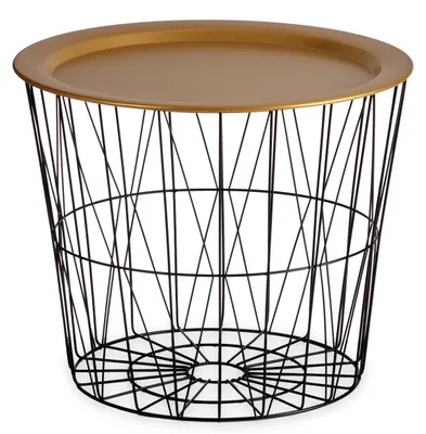 Produktbild von Beistelltisch LUVO Korb Goldplatte, Ø 52 cm