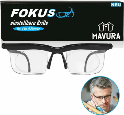 Produktbild von Individuálně nastavitelné brýle FOKUS -6 +3 dioptrie Brýle na čtení Ad Lens Glass