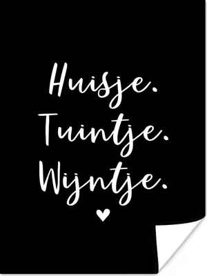 Produktbild von MuchoWow® Poster Haus, Garten, Wein - Zitate - Text - Wein - Haus 120x160 cm - Wandbilder