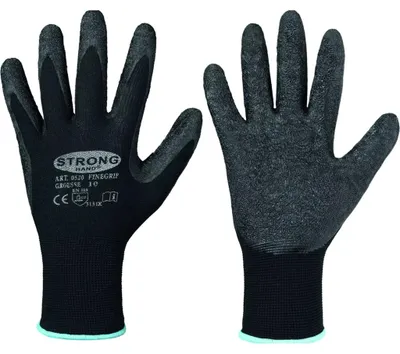 K046 Handschuh Finegrip Nylon mit Schrumpflatex EN 388 PSA II Gr. 8