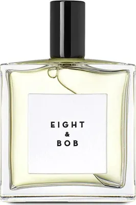 A clear, front-facing studio shot of a bottle of Eight & Bob Man Eau de Parfum.
