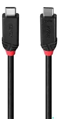 Obrázek produktu pro Lindy 37002, 2 m, USB C, USB C, USB4 Gen 3x2, 40 Gbit/s, Černá