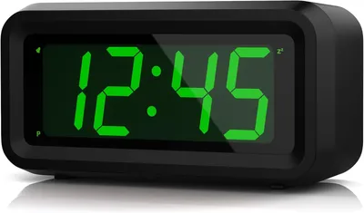 Produktbild von Digitaler LED Wecker Batteriebetriebene Tischuhr 1,2 Zoll rote Anzeige, 3 Helligkeitsstufen, Snooze, 12/24h, Reisewecker, lautlos ohne Ticken Timer!!