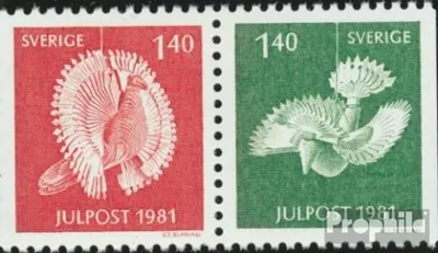 Produktbild von Briefmarken Schweden 1981 Mi 1173-1174 Paar (kompl.Ausg.) postfrisch Weihnachtsmarken