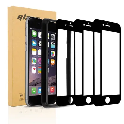 Immagine prodotto di Cadorabo 3x pellicola blindata per Apple iPhone 7 / 8 pellicola protettiva in nero Vetro temperato di protezione del display