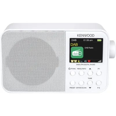 Produktbild von Kenwood CR-M30DAB-W weiß | Portable DAB+ Radio mit 6,1 cm großem TFT-Farbdisplay und Akku