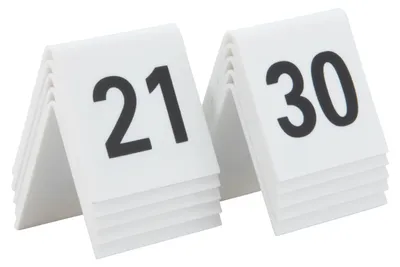 Zdjęcie produktu dla Securit TN-21-30-WT Securit Tischnummernset 21 - 30, weiß, Acryl