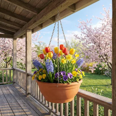 Produktbild von Hängekette für Blumentöpfe, 50 cm – Metall-Hängekette – Schwarz – Mit Haken – Für Blumentöpfe und Hängekörbe – Max. 5 kg [11561], KI-generiertes Bild