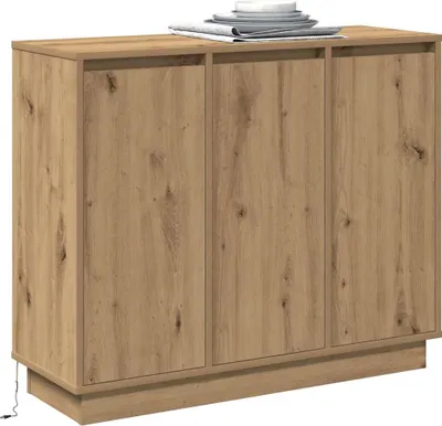 Immagine prodotto di vidaXL LED credenza rovere Artisan 90 x 32 x 75 cm materiale a base di legno