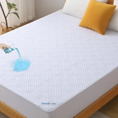 Zdjęcie produktu dla Wodoodporny pokrowiec na materac 140x200 cm, oddychająca prześcieradło z gumką