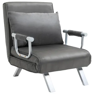 Produktbild von HOMCOM 3-in-1 Schlafsofa mit Armlehne Schlafsessel Klappbett Chaiselongue