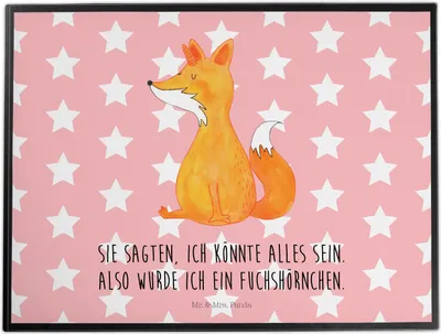 Produktbild von Mr. & Mrs. Panda tischschutz Einhorn Wunsch - Rot Pastell - Geschenk, Unicorn, Einhörner, Fuchshörnchen, Unicorns, schreibtischunterlage, Füchse, malunterlage, Fuchs