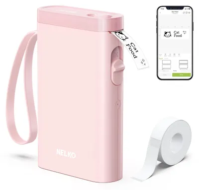 Produktbild von Nelko Etikettendrucker,Bluetooth P21 Selbstklebendes Etikettiergerät Rosa
