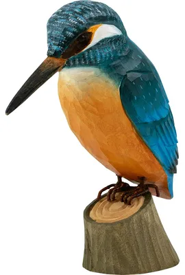 Image de WILDLIFEGARDEN Wildlife Garden WG454 DecoBird Martin-pêcheur - Oiseau décoratif en bois, sculpté à la main - Taille moyenne, espèce européenne