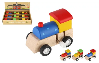 Immagine prodotto di Macchinina a molla in legno, 7 cm, assortimento di 3 colori, 9 pezzi in confezione