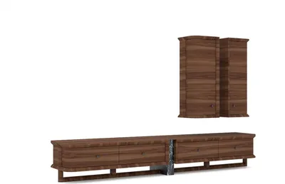 Produktbild von Komplett Wohnwand Wohnzimmer TV-Ständer 2x Wandschrank Holzmöbel