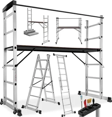 Produktbild von tectake® Aluminium Multigerüst 4 in 1 Belastbarkeit 150 kg