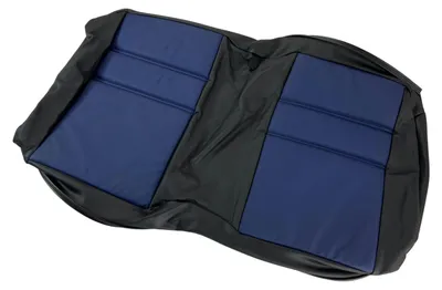 Zdjęcie produktu dla Pokrowiec na siedzenia do VW Golf 4 Cabrio, oryginalny Recaro, tylna kanapa, skóra, czarno-niebieski