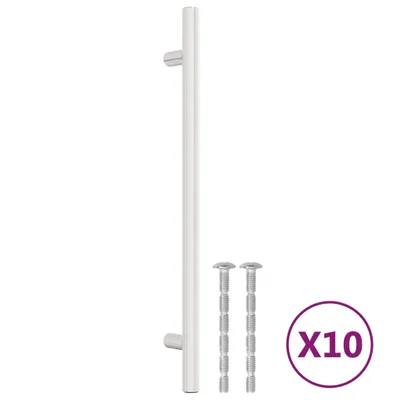Immagine prodotto di vidaXL Maniglie per mobili, 10 pezzi, argento, 192 mm, acciaio inossidabile