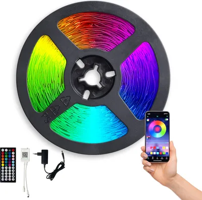 Produktbild von Led Streifen LED PLAY SET 10m Steuerung per App oder Fernbedienung, Helligkeitsanpassung, Dimmung, Sprachsteuerung, Musikmodus