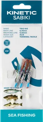 Immagine prodotto di Kinetic Sabiki Trio chela sgombro/codone, flash rosso/blu