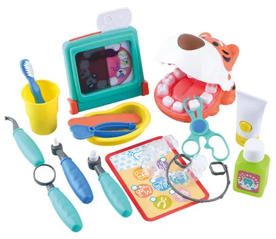 Produktbild von Playgo Zahnarzt Spielset mit Tiger 21 Teile für Kinder ab 3 Jahren