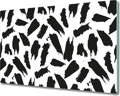 Produktbild von Glas Schneidebrett Herdabdeckplatten Schneideplatten - 80x52 cm - Schwarze Vögel