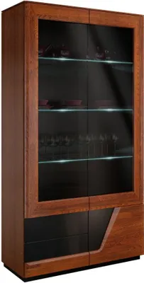 Produktbild von Vitrine Walnuss Schwarz