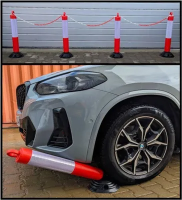 Produktbild von FLEXXY 1 Stück Flexible Absperrpfosten Kunststoff Pfosten Poller Warnpfosten