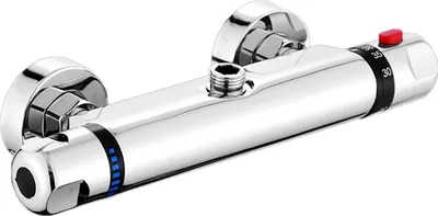 Produktbild von Wandmontierter Thermostat-Brausemischer Thermostat-Badmischer Thermostat-Wasserhahn Chrom-Thermostat-Wasserhahn Thermostat-Mischbatterie für Badezimmer