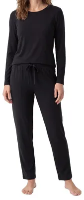 Produktbild von Schiesser Mix & Relax Schlafanzug Set aus Langarm-Shirt und langer Hose, Atmungsaktives Material, Bequemer Schnitt