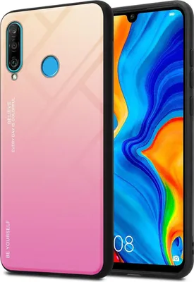 Produktbild von Cadorabo Hülle für Huawei P30 LITE Schutz Hülle in Schwarz Handyhülle TPU Etui Cover Case Tempered Glas