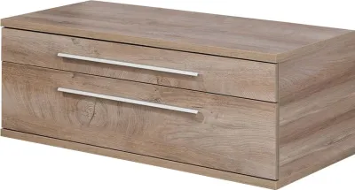 Produktbild von FACKELMANN Waschtischunterschrank STANFORD ohne Beckenausschnitt / Soft-Close-System / Maße (B x H x T): ca. 110 x 41 x 50 cm / hochwertiger Badschrank / Korpus: Braun hell / Front: Braun hell
